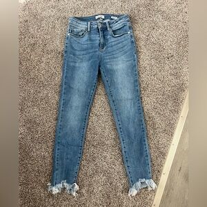 Judy Blue Distressed Hem Ankle Jeans